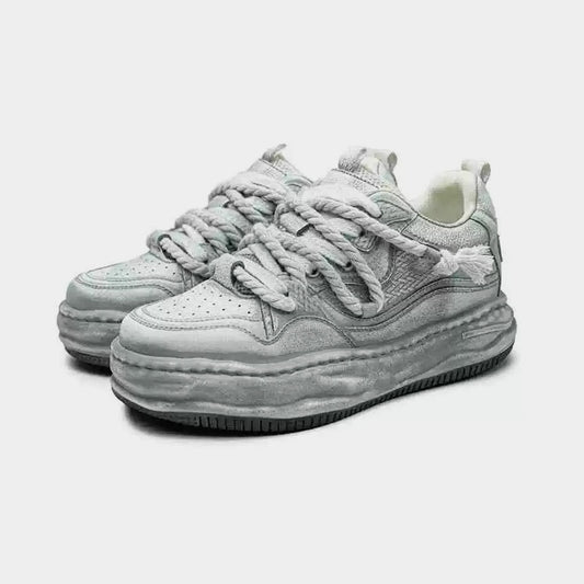 Rebel | White Platform Sneakers - Santo 