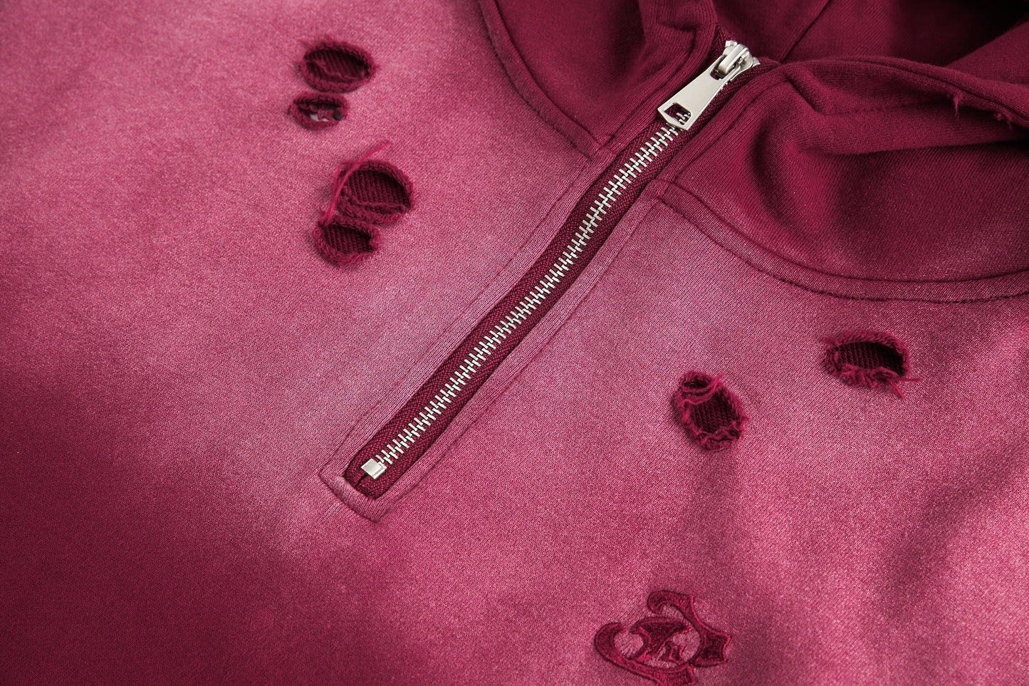 Distressed | Dip-Dye Hoodie - Santo 