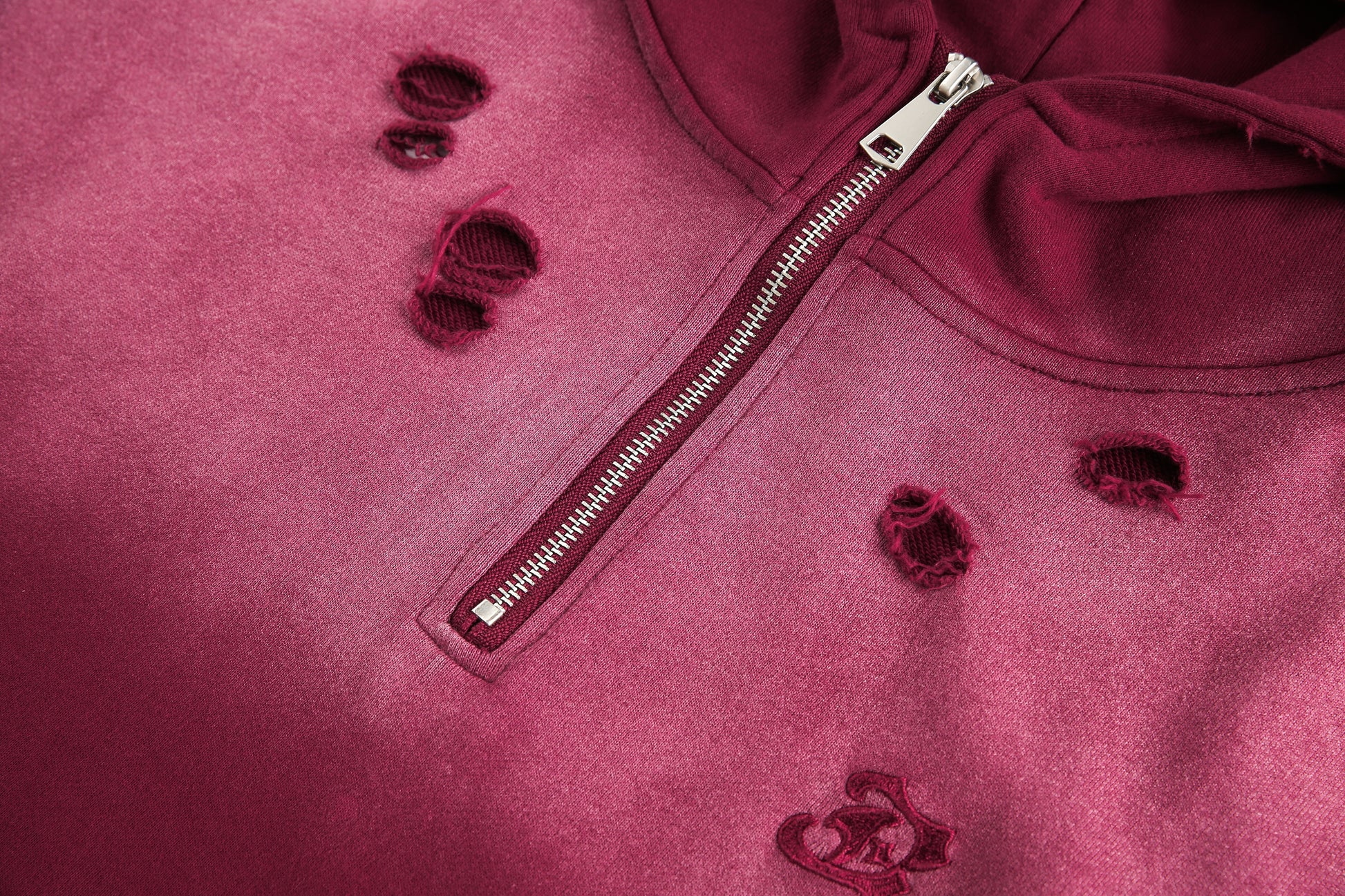 Distressed | Dip-Dye Hoodie - Santo 