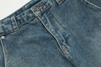 Washed Wide Leg | Vintage Denim Jeans - Santo 