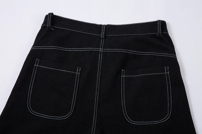 Embroidered Flame | Baggy Jeans - Santo 