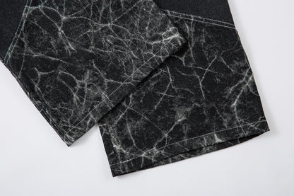 Cracked Panel Washed | Wide Jeans - Santo 