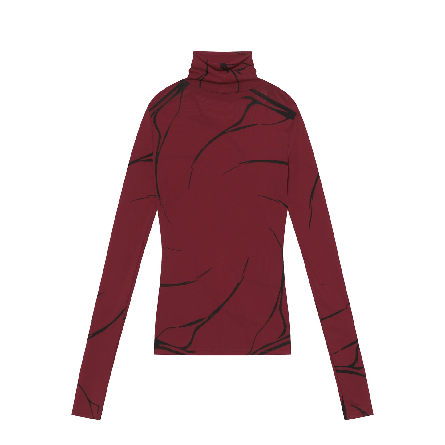 Abstract Line Graphic | Turtleneck Sweatshirt - Santo 