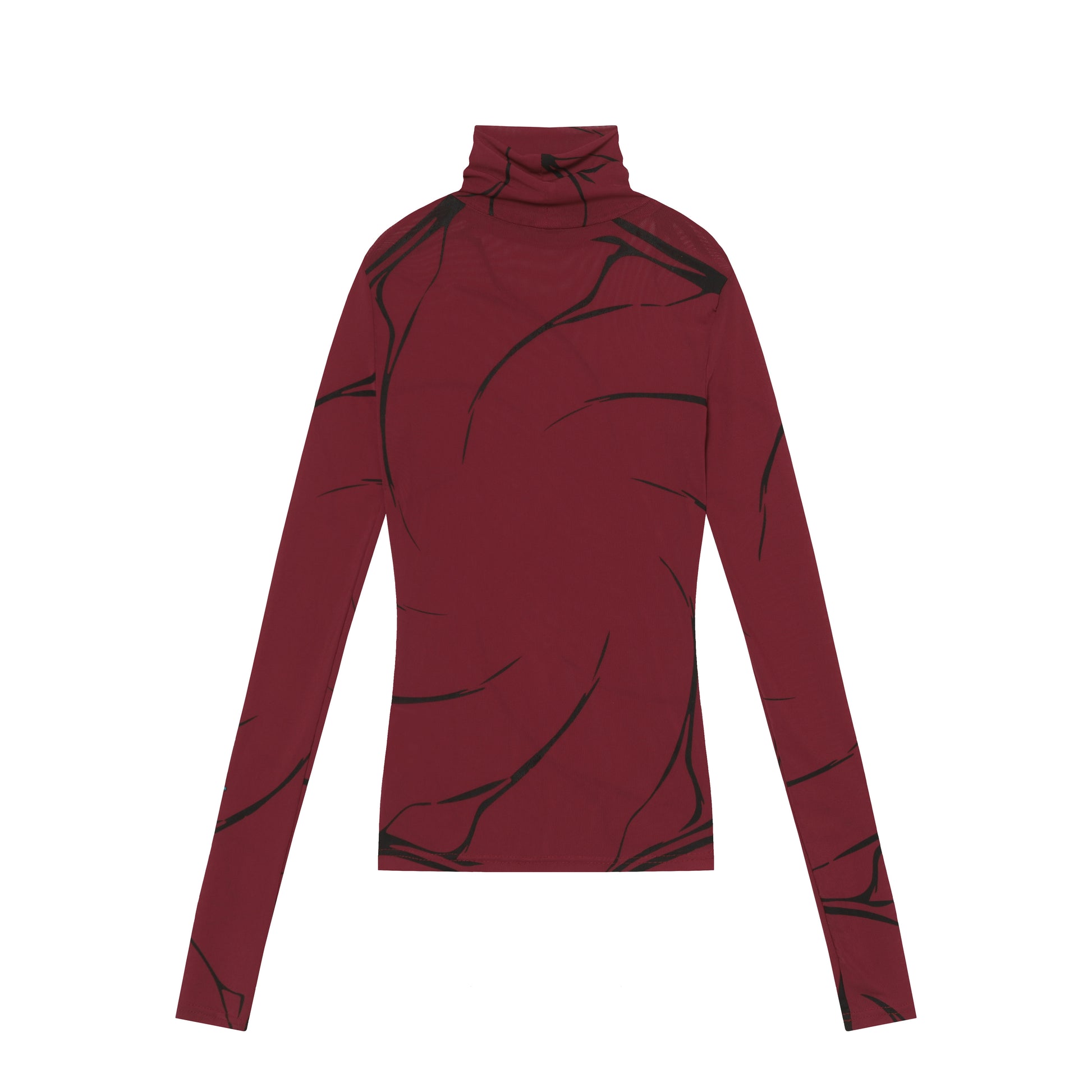 Abstract Line Graphic | Turtleneck Sweatshirt - Santo 