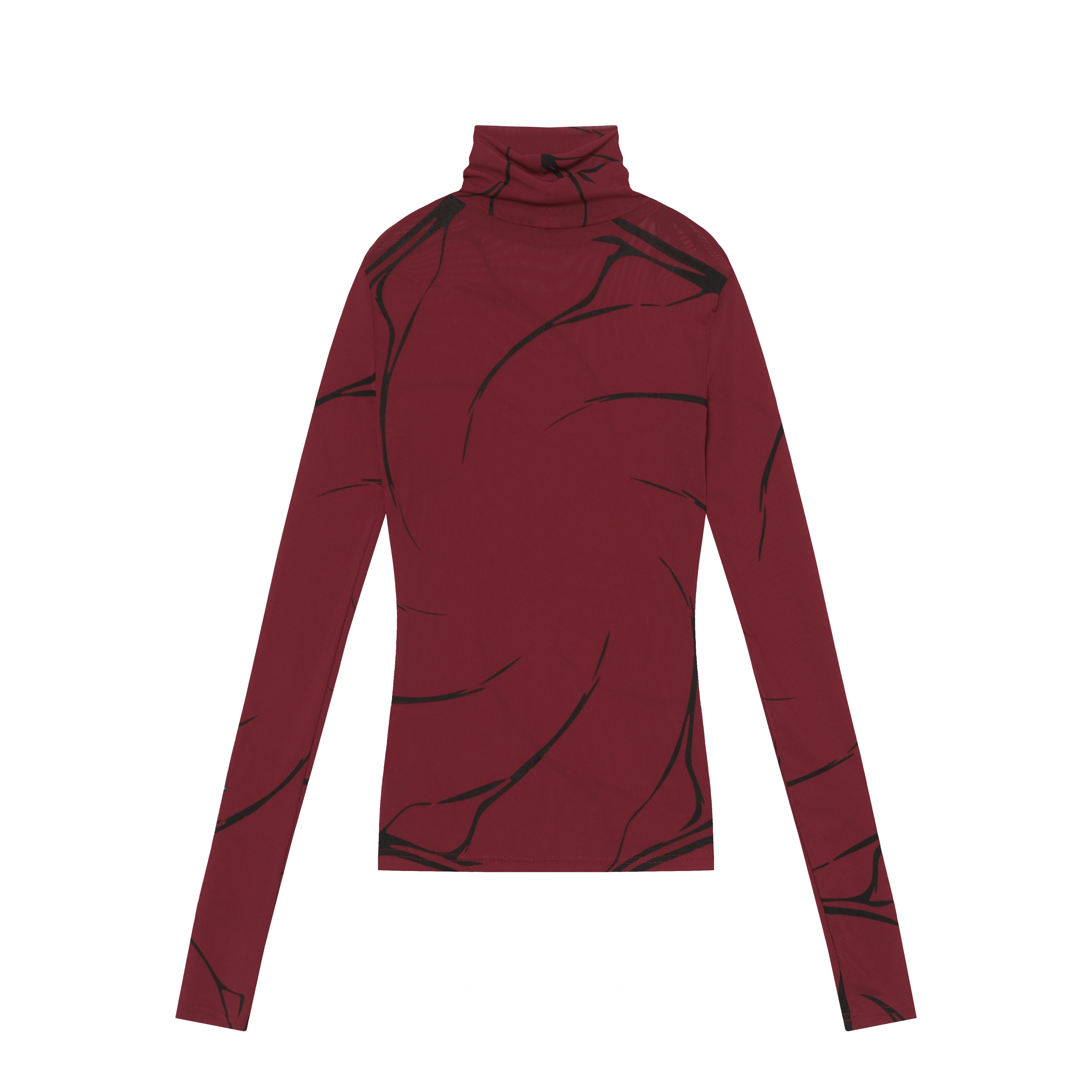 Abstract Line Graphic | Turtleneck Sweatshirt