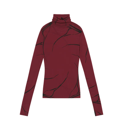 Abstract Line Graphic | Turtleneck Sweatshirt - Santo 