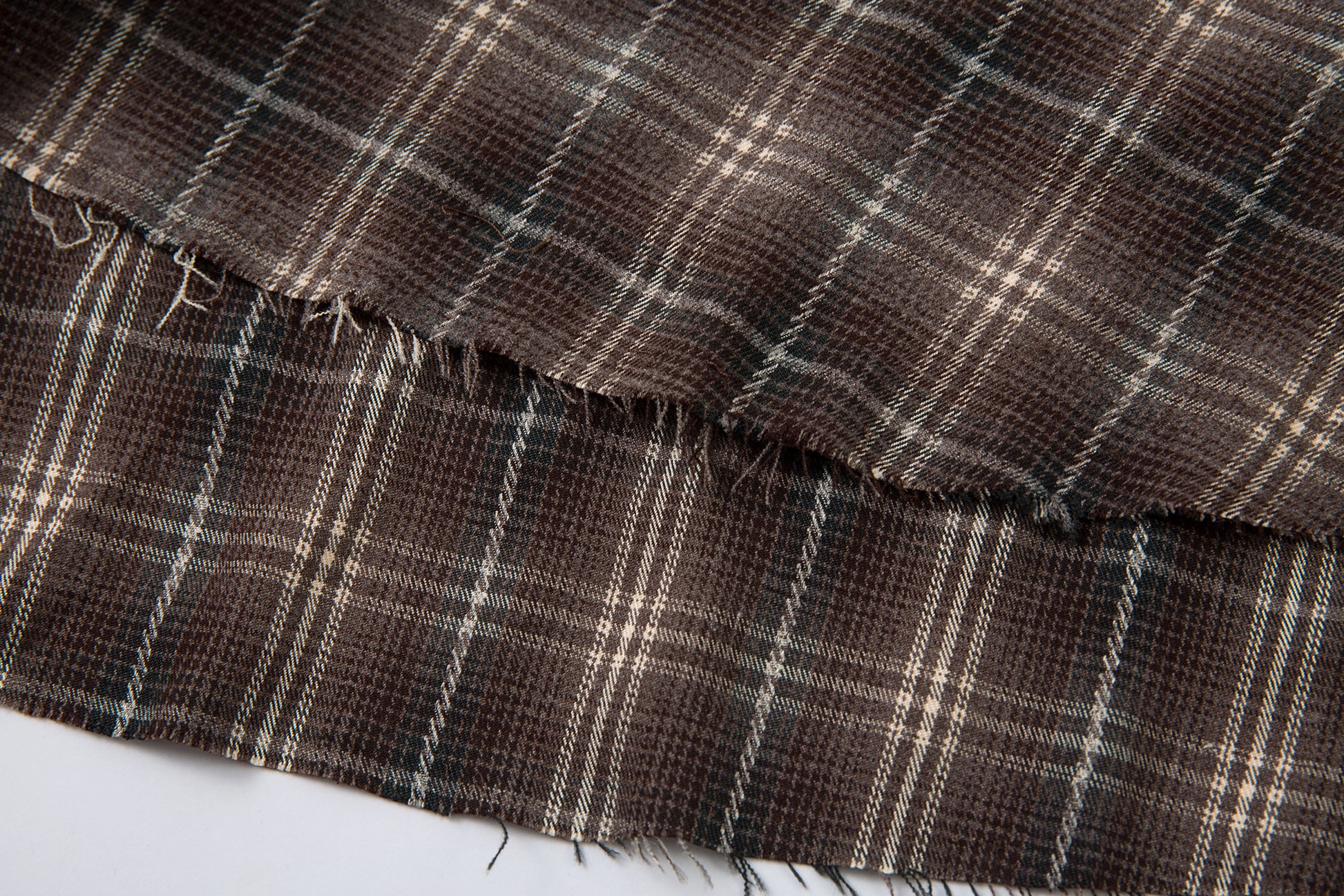 Vintage Plaid Contrast | Layered Sweatshirt - Santo 