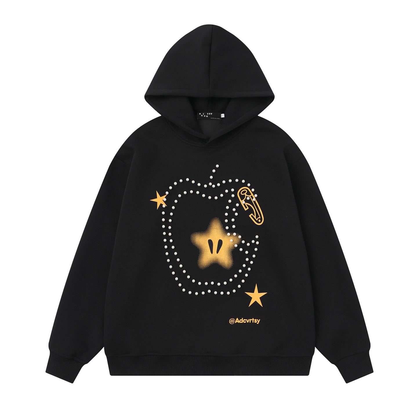 Glitter Star Apple Print | Oversized Hoodie - Santo 