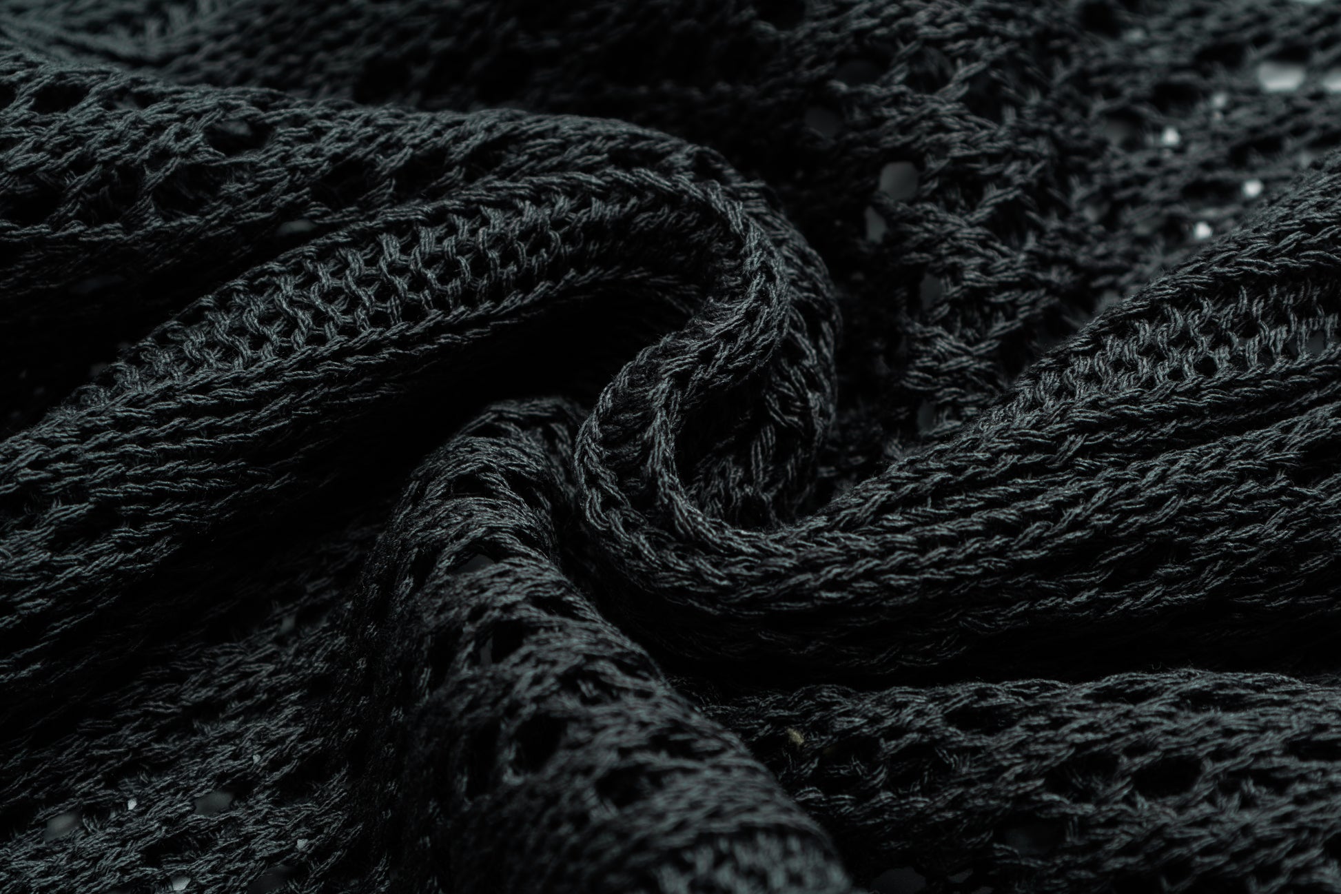 Crochet Mesh | Knit Zip Up Hoodie - Santo 