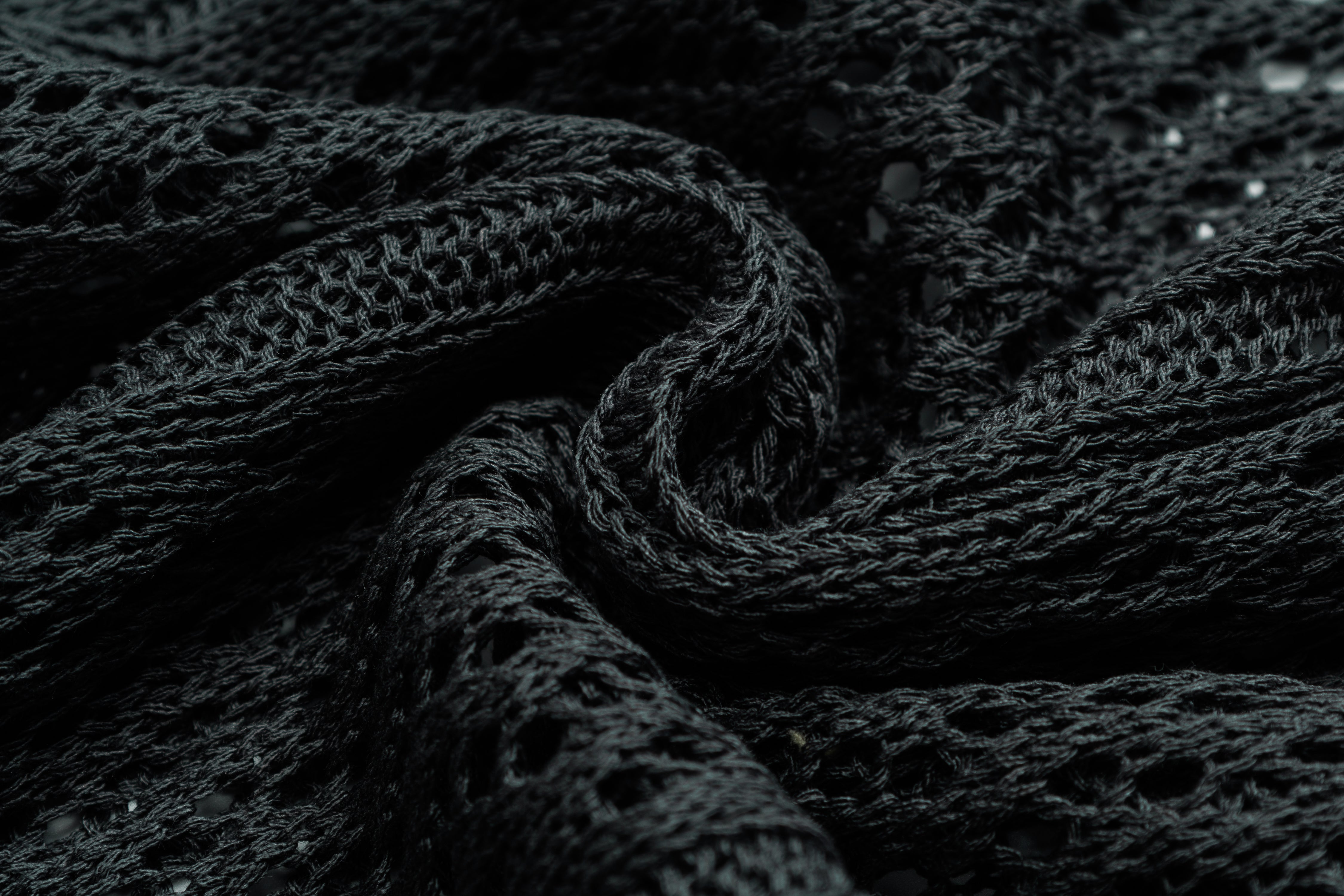Crochet Mesh | Knit Zip Up Hoodie