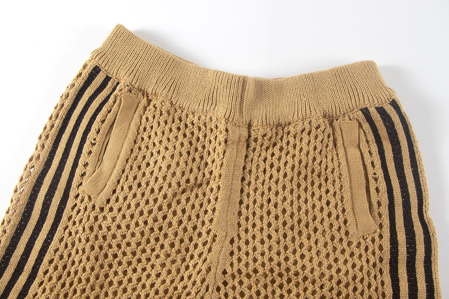 Mesh Stripe Knit | Baggy Shorts