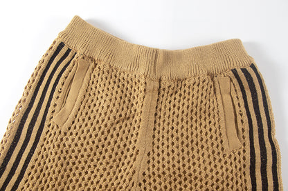 Mesh Stripe Knit | Baggy Shorts - Santo 