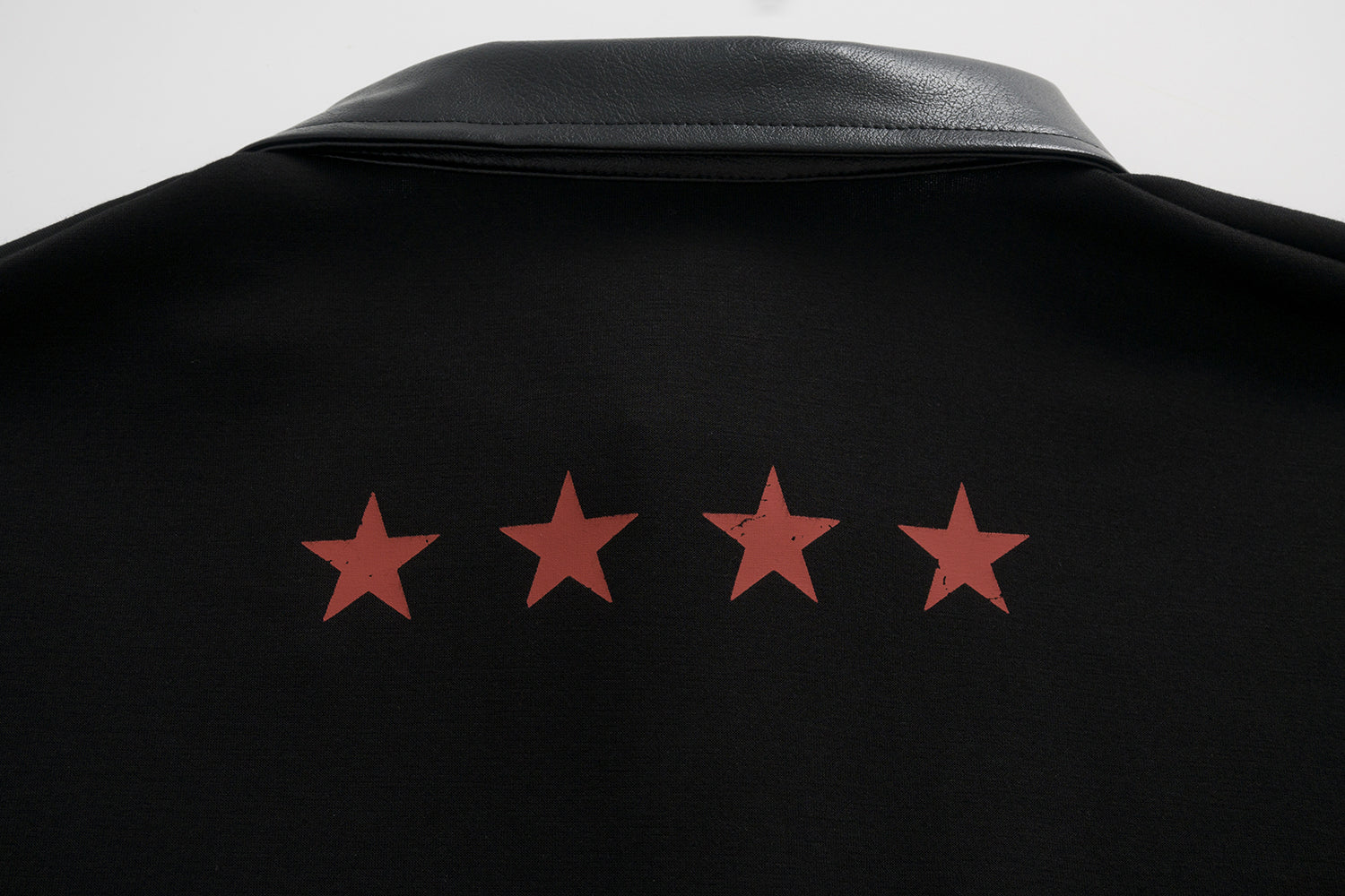 Star Print Patchwork | Leather-Neck Sweatshirt - Santo 