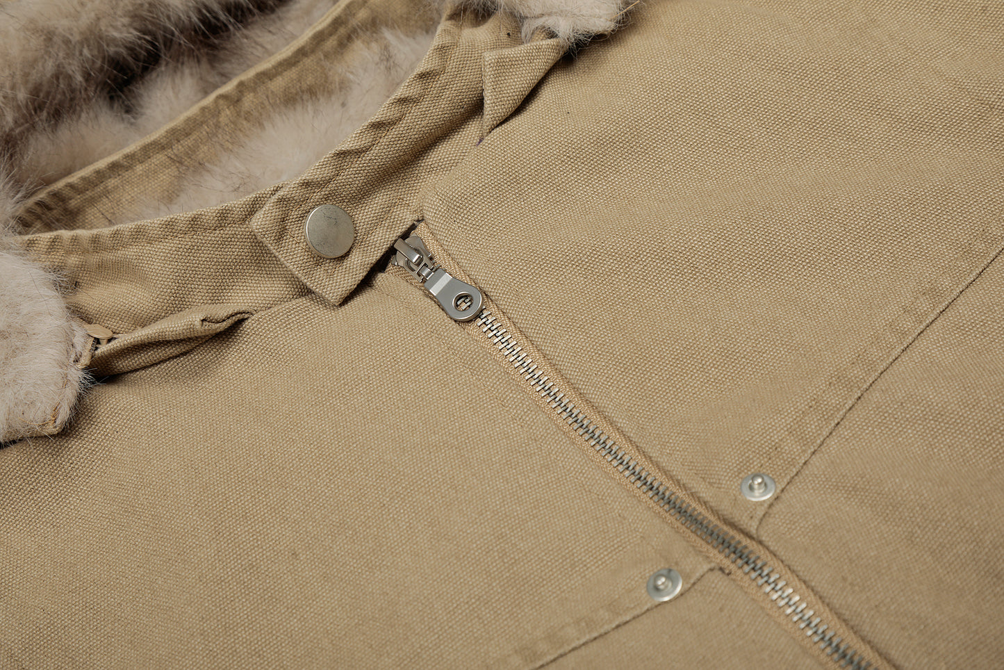 Denim Textured | Fur Streetwear Jacket