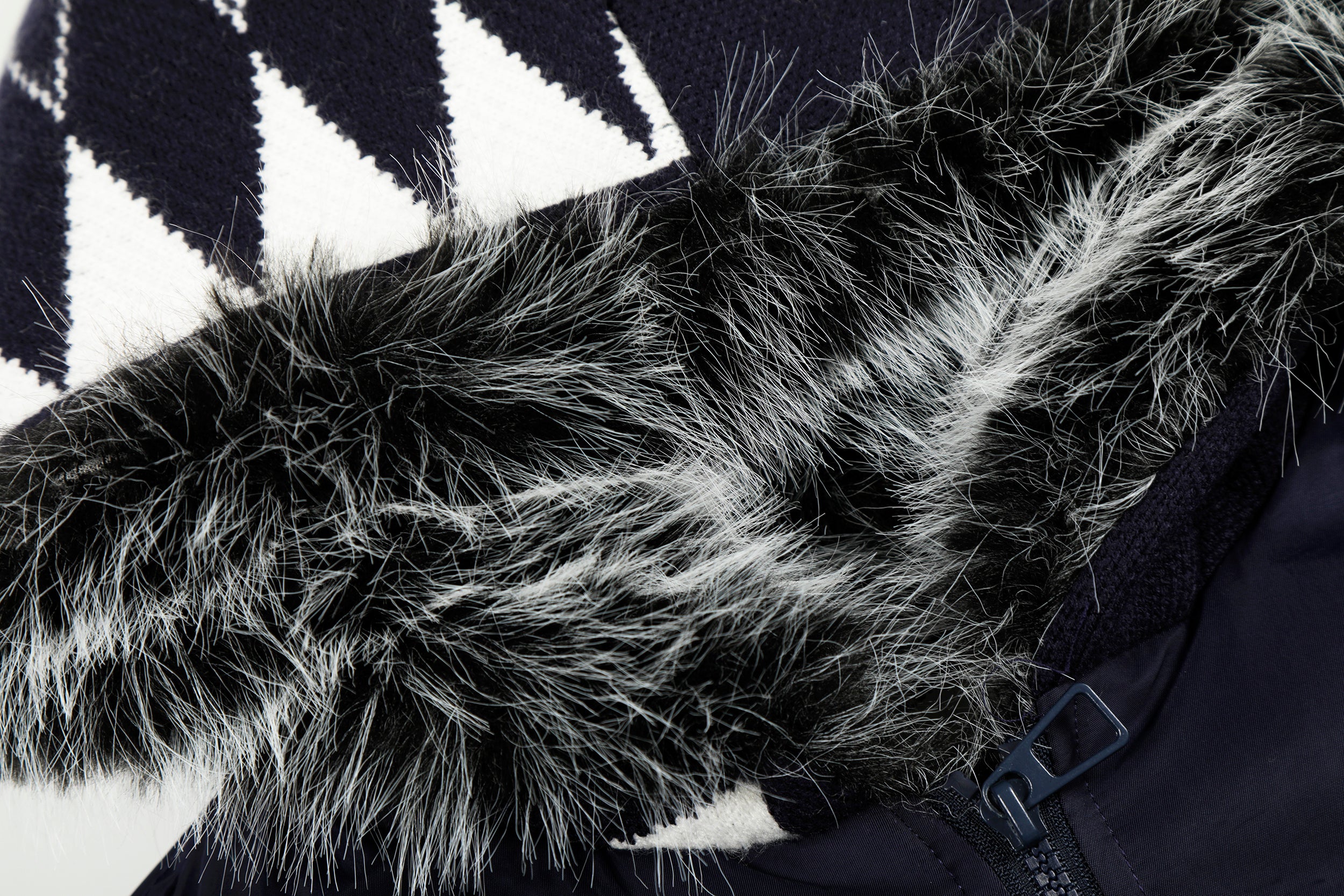 Knit Contrast | Fleece Hooded Jacket