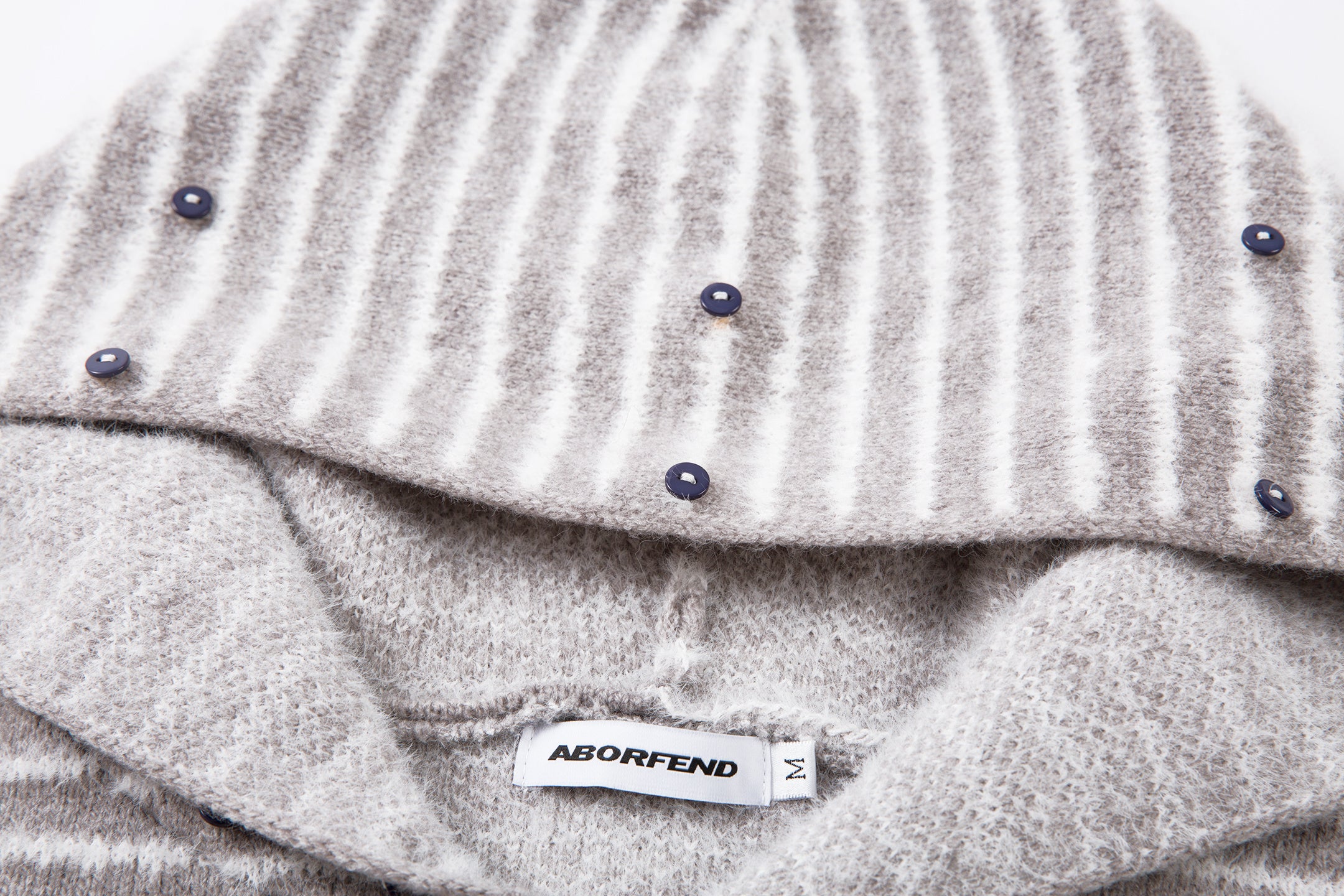 Winter Sky | Knitted Hoodie with Faux Fur Trim