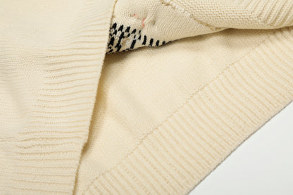 Bow Cats | Cozy Cartoon Knit Sweater - Santo 