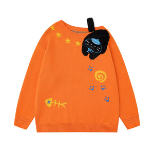 Fuzzy Vibe | Faux Fur Collar Knit Top