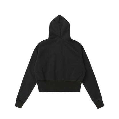 CrossCharm | Gothic Zip Hoodie with Leopard Lining