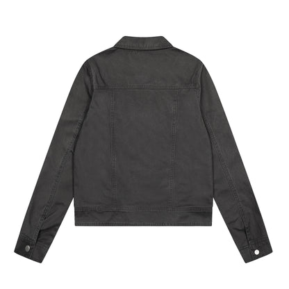 Steel Fade | Minimalist Zip-Up Denim Jacket - Santo 