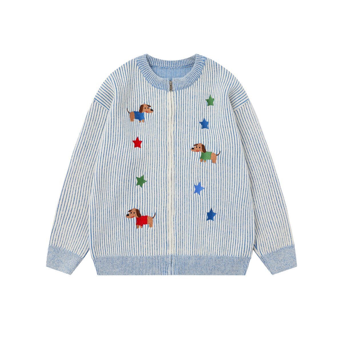 Dog Scarf Knit | Fluffy Pup Sweater with 3D Stripe Detail - Santo 