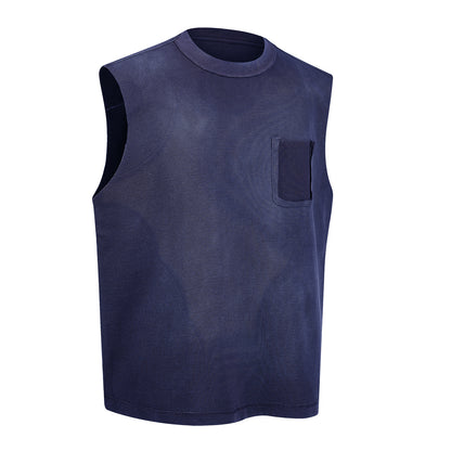Midnight Utility | Sleeveless Pocket Knit Top - Santo 