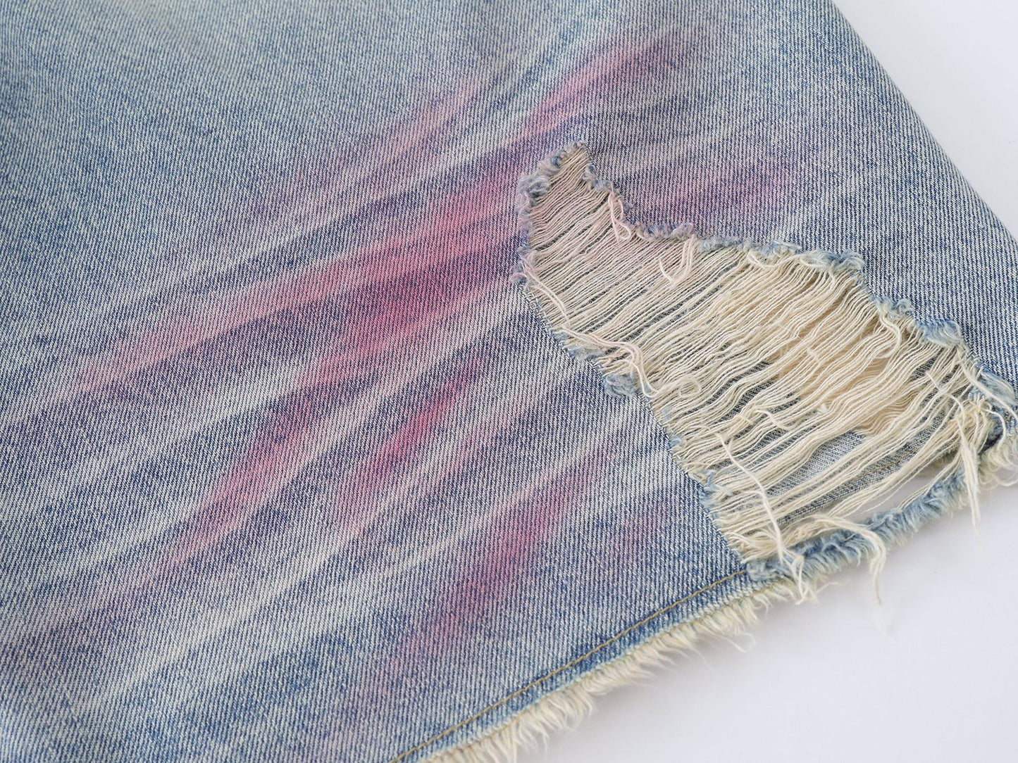 Pink Spray | Washed Denim Shorts - Santo 