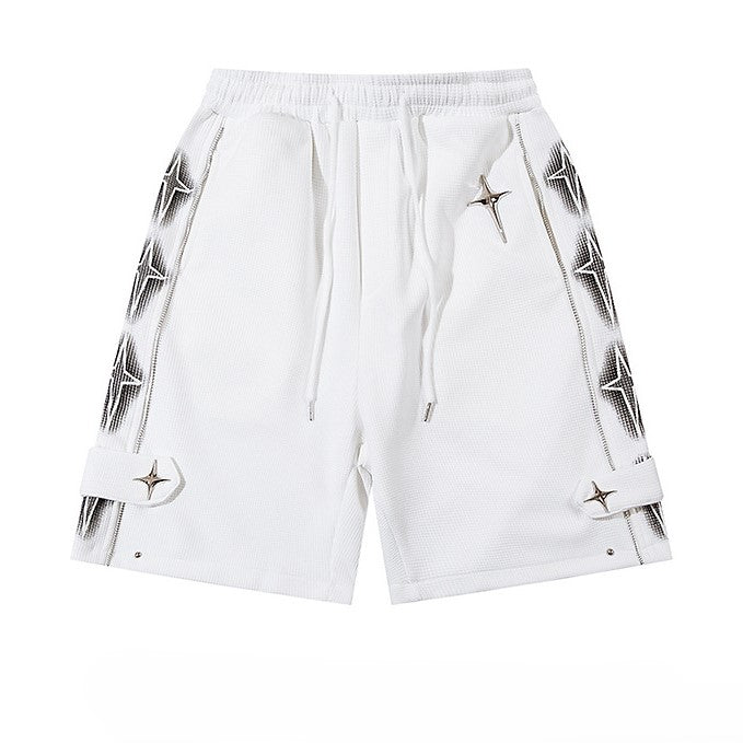 Star | Zip Up Shorts - Santo 