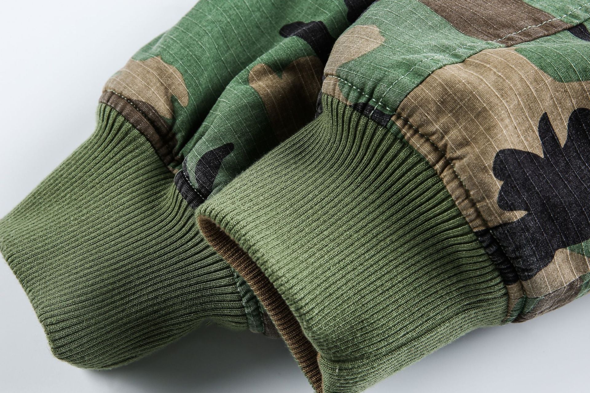 Camouflage Fur Collar | Reversible Cotton Jacket