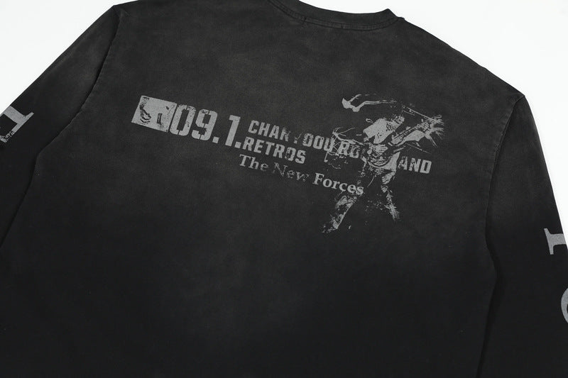 09 | Distressed Long Sleeve T-Shirt - Santo 