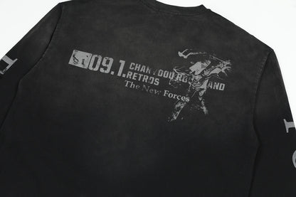 09 | Distressed Long Sleeve T-Shirt - Santo 