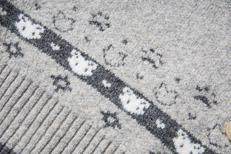 Puppy Charm | Knitted Cardigan with Faux Fur Hood