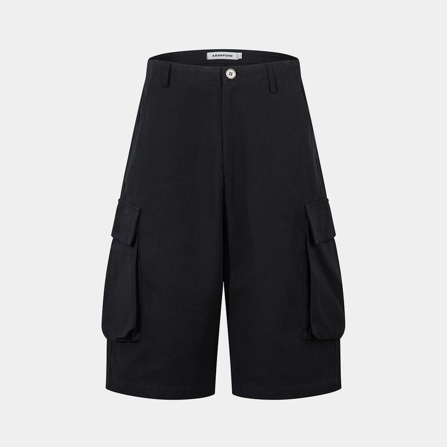 Black utility | cargo shorts