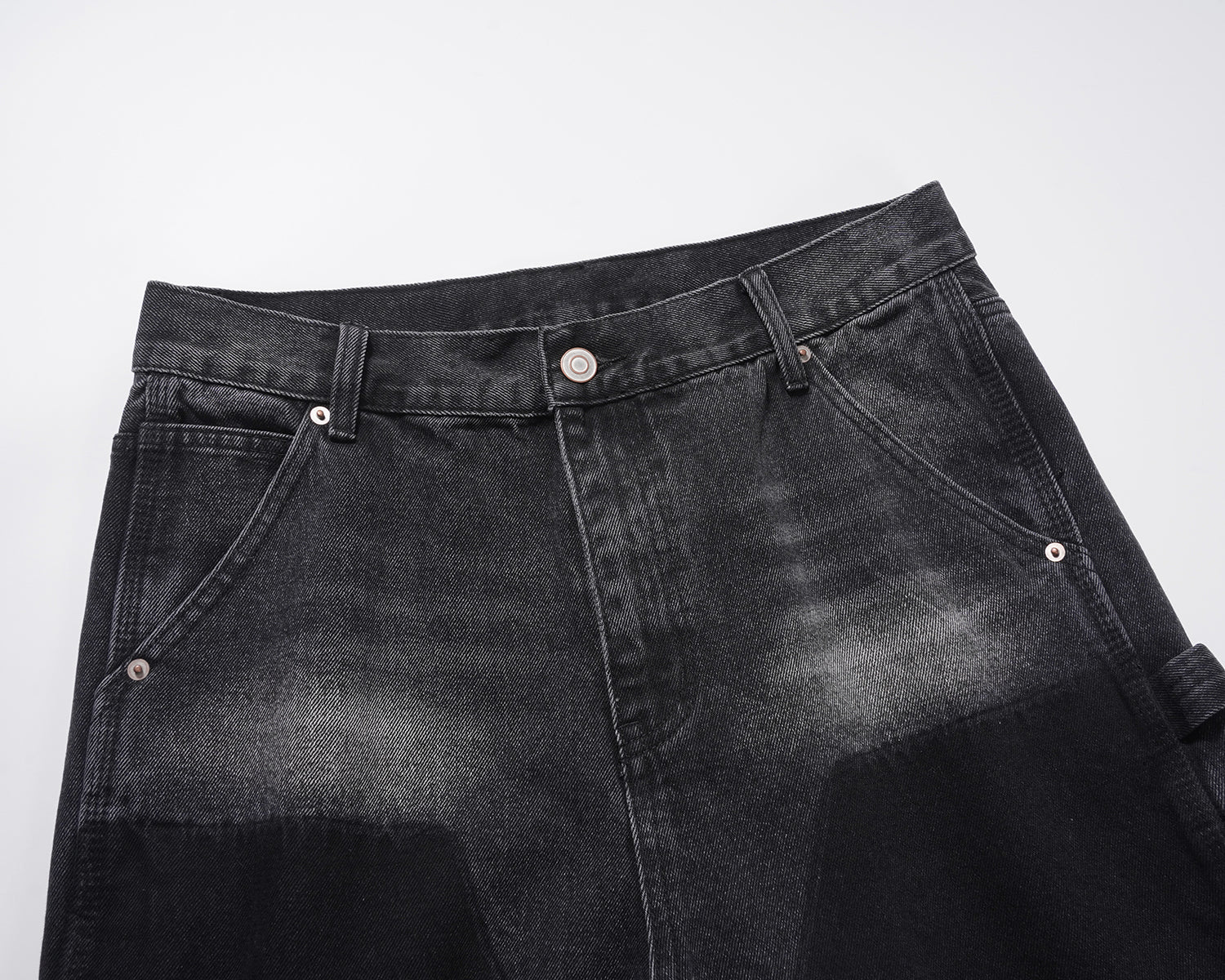 'Patchwork Washed' Denim Shorts - Santo 