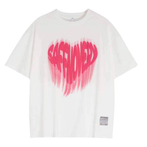 Pink Heart | Y2K Graphic Print T Shirt - Santo 