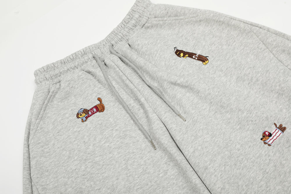 Embroidery | Dog Baggy Barrel Sweatpants - Santo 