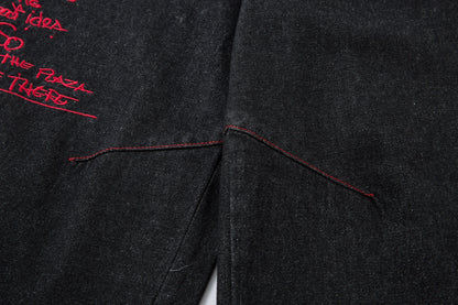 Iron Cross Embroidered | Baggy Jeans - Santo 