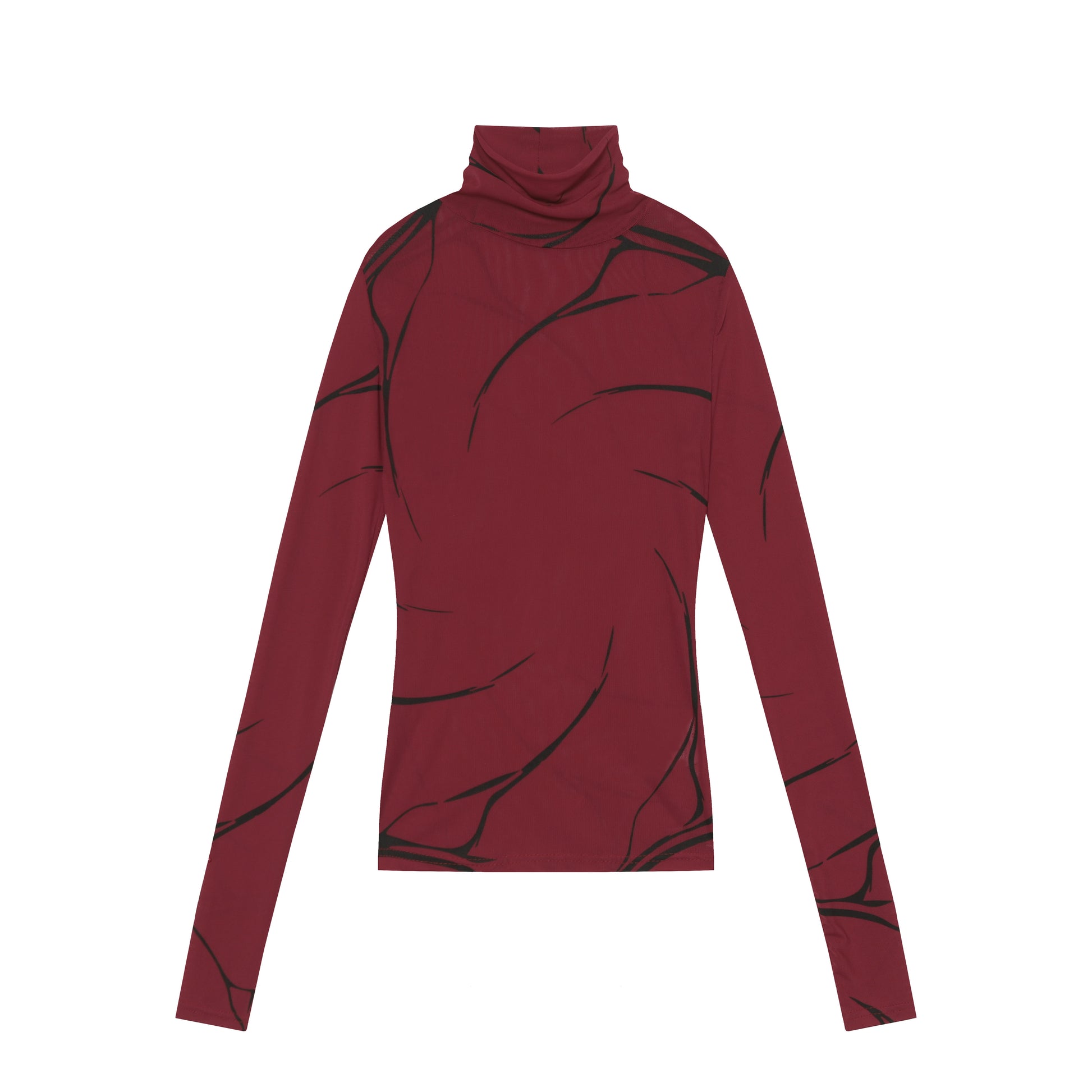 Abstract Line Graphic | Turtleneck Sweatshirt - Santo 