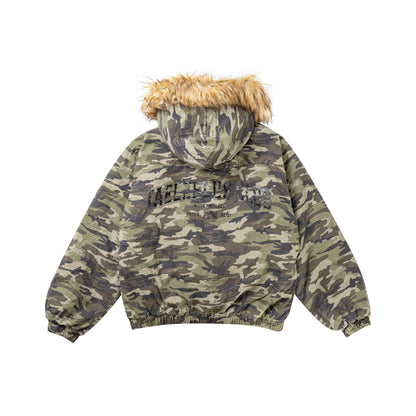 Camo Fur | Hooded Jacket - Santo 