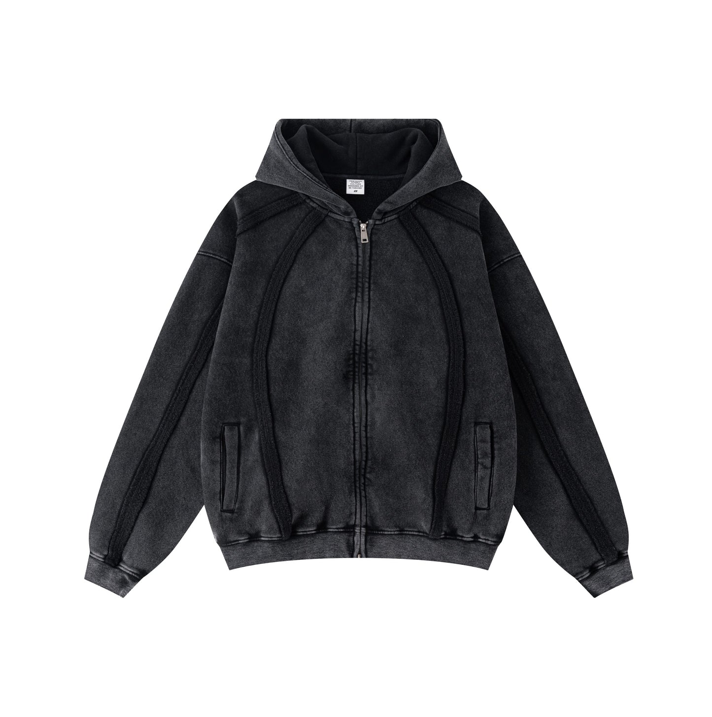 Structured Panel | Baggy Zip-Up Hoodie - Santo 