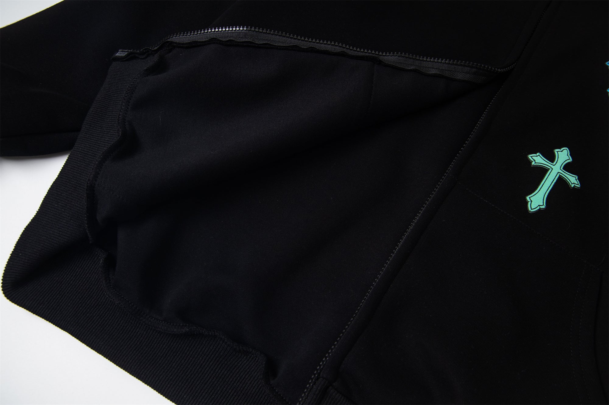 Colorful Cross Patch | Zip-Up Hoodie