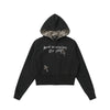 CrossCharm | Gothic Zip Hoodie with Leopard Lining