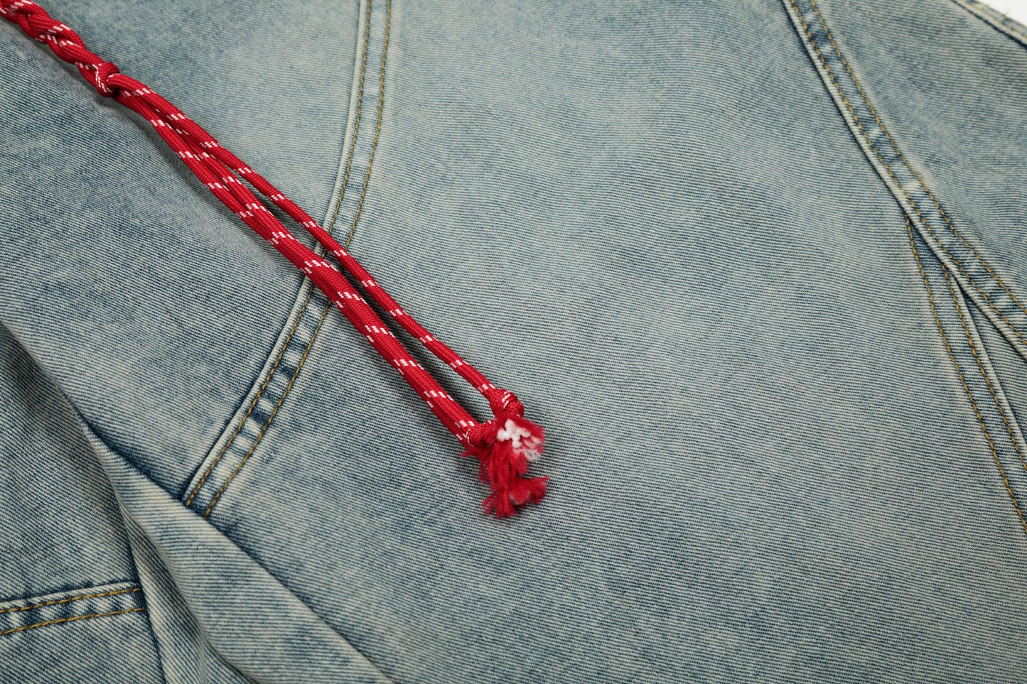 Denim Retro Belt Detail | Patchwork Barrel Jeans