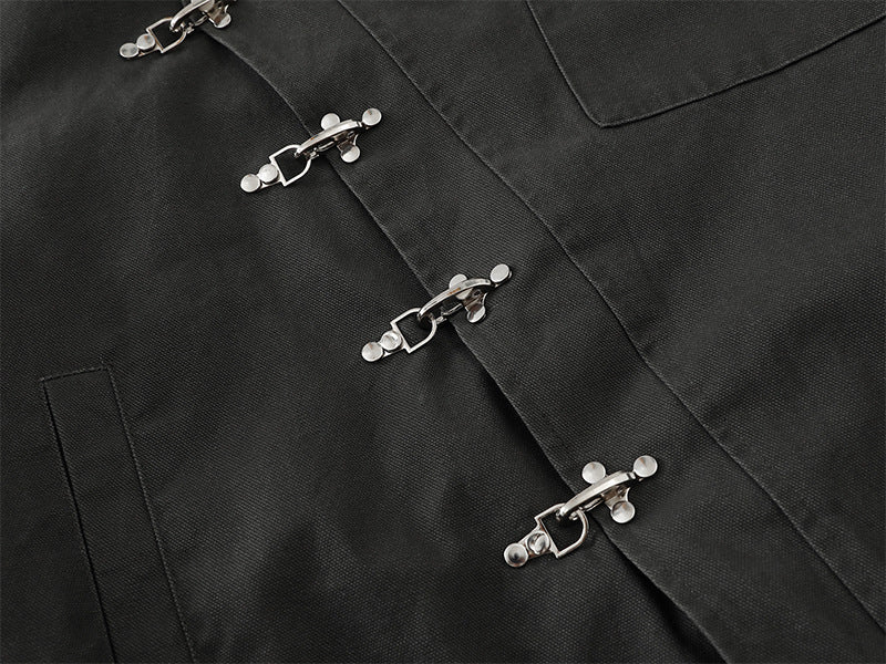 Asymmetric Clasp Front | Metal Button Jacket