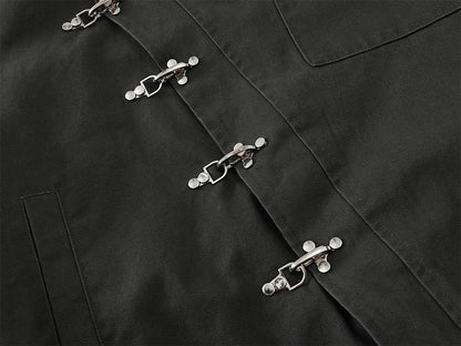 Asymmetric Clasp Front | Metal Button Jacket