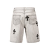 'Cross' Denim Shorts - Santo 