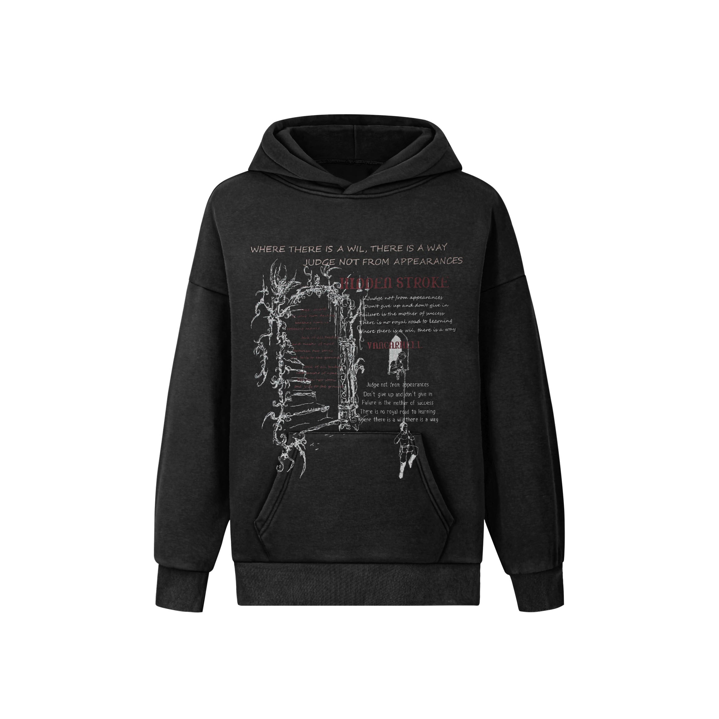 Hidden Stroke | Artistic Graphic Hoodie