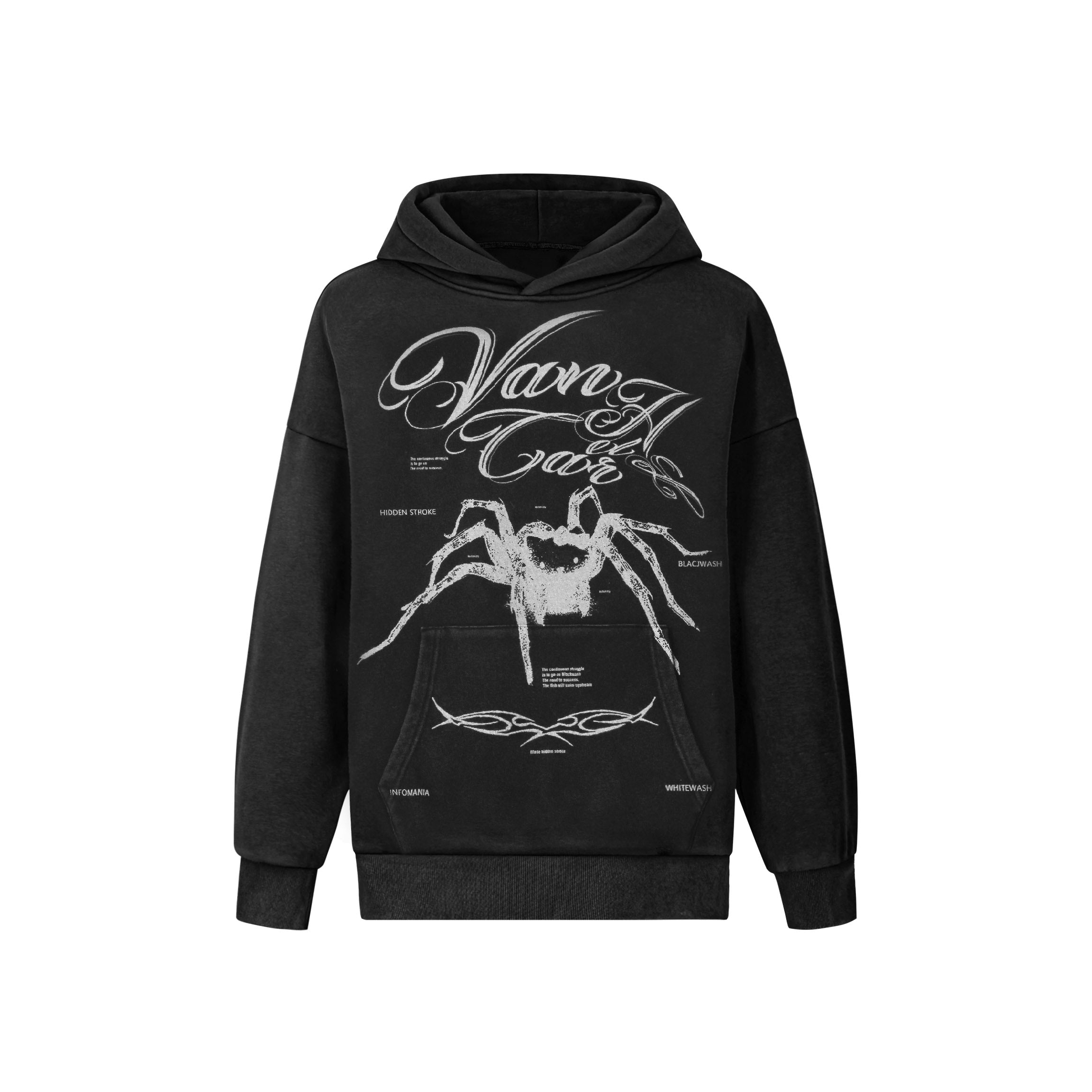 Vangarhell | Spider Web Graphic Hoodie