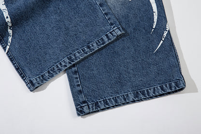 Tribal Print Washed | Baggy Jeans - Santo 