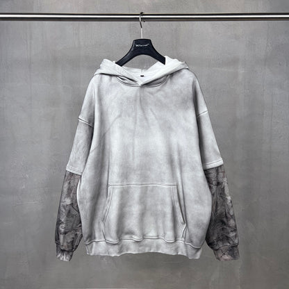 Frosted Camo Sleeve | Oversized Hoodie - Santo 